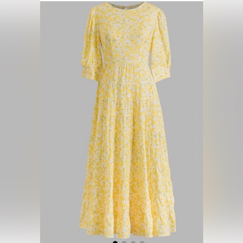 Cherieday Daisy Print Maxi Dress